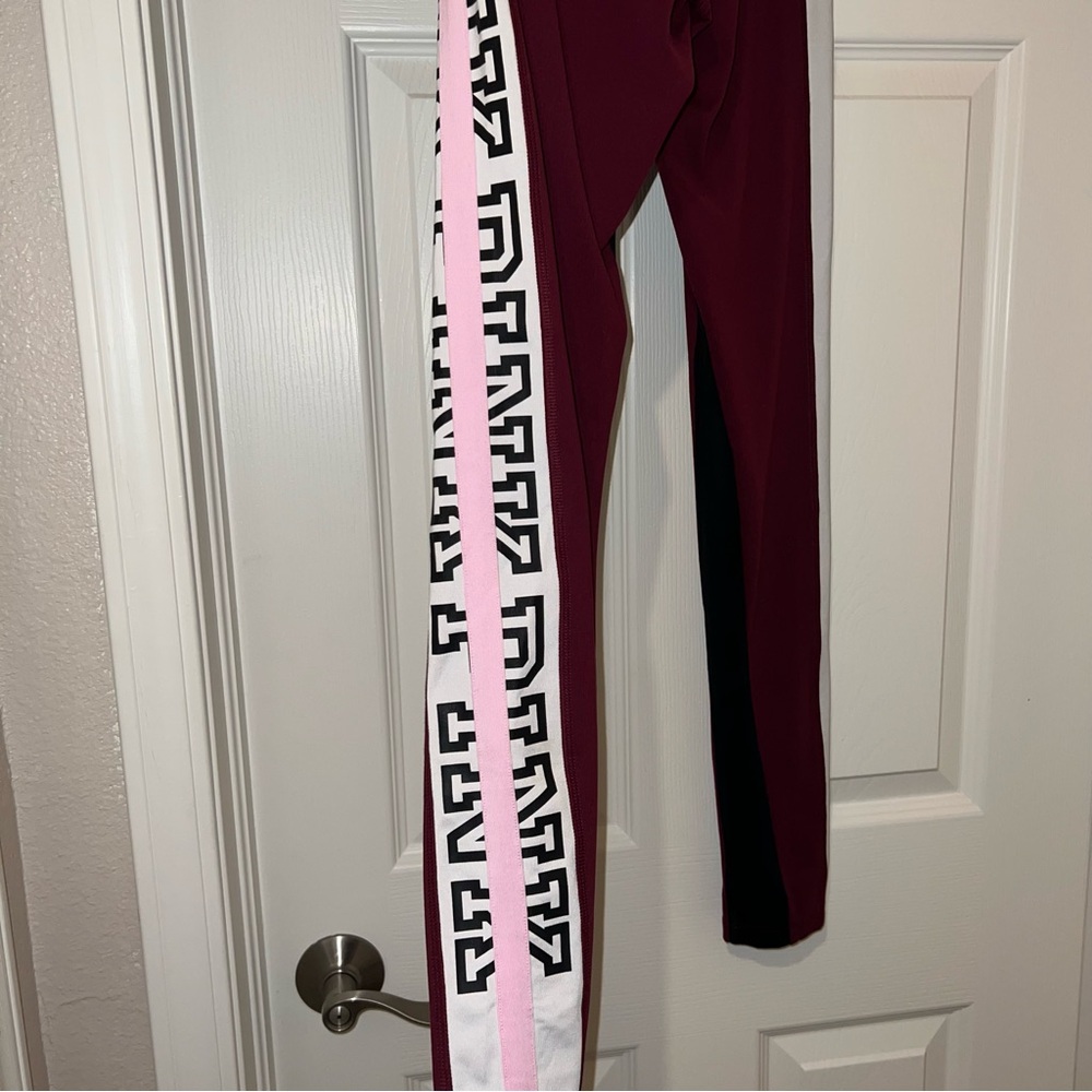 VS PINK burgundy leggings